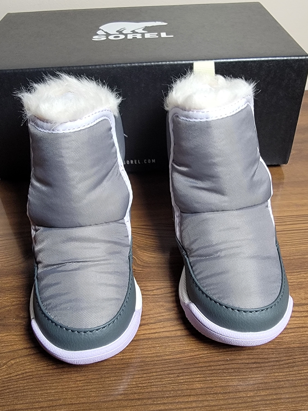 Sorel Kids Gray Insulated Winter Boots with Faux Fur - Size 7 Toddler